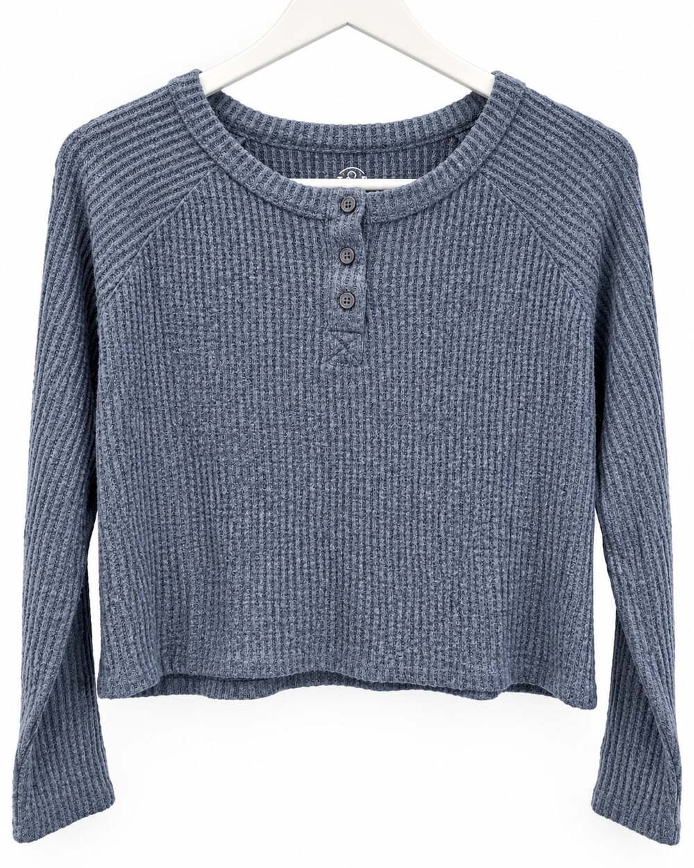 T&B Girls Waffle Knit Henley Top – Size L (10/12) – Nordstrom